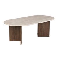 Table Basse Ovale Contemporaine 119x60 cm