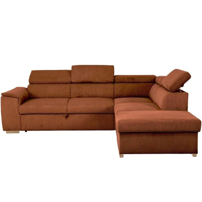 Canapé d'Angle Convertible Réversible 5 Places 260x216 cm