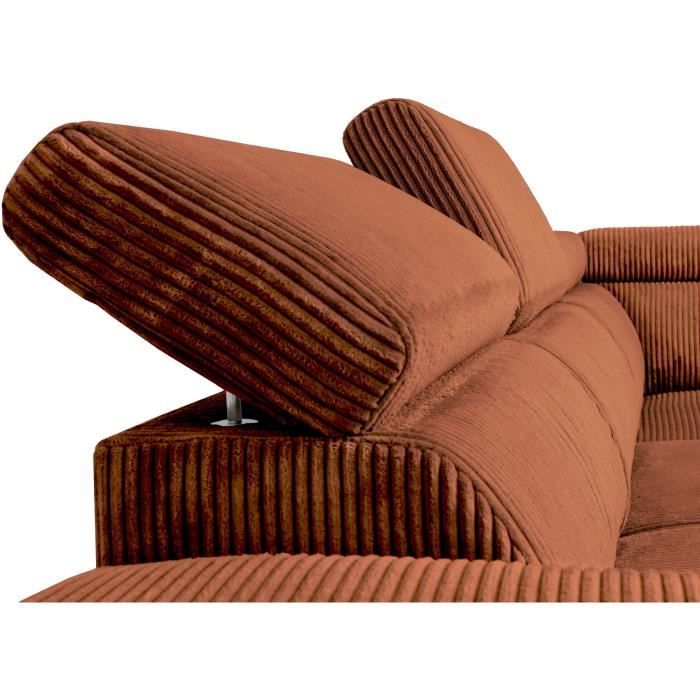 Canapé d'Angle Convertible Réversible 5 Places 260x216 cm