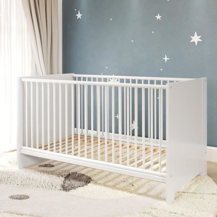 Chambre Bébé Trio Lit 70x140 cm Commode à Langer Armoire