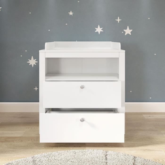 Chambre Bébé Trio Lit 70x140 cm Commode à Langer Armoire