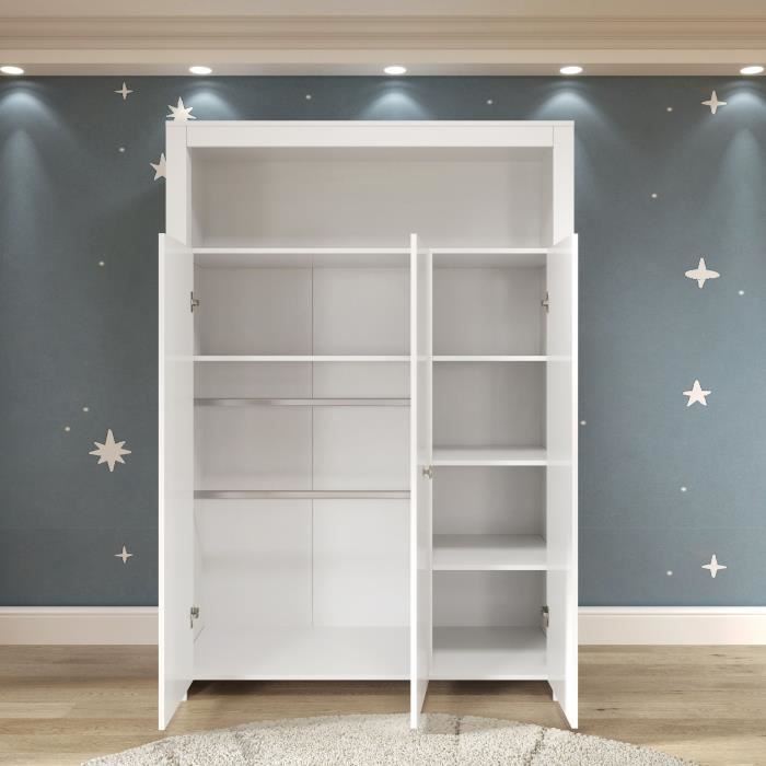 Chambre Bébé Trio Lit 70x140 cm Commode à Langer Armoire