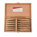 Coffret 6 Couteaux de Table en Bois d'Olivier