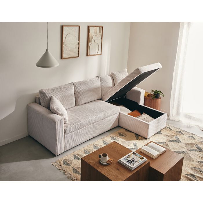 Canapé d'Angle Réversible Convertible 4 Places 222x147 cm