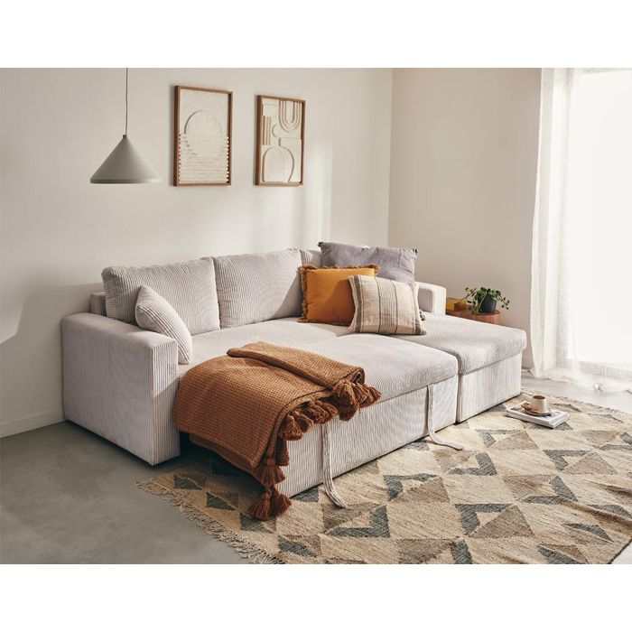 Canapé d'Angle Réversible Convertible 4 Places 222x147 cm