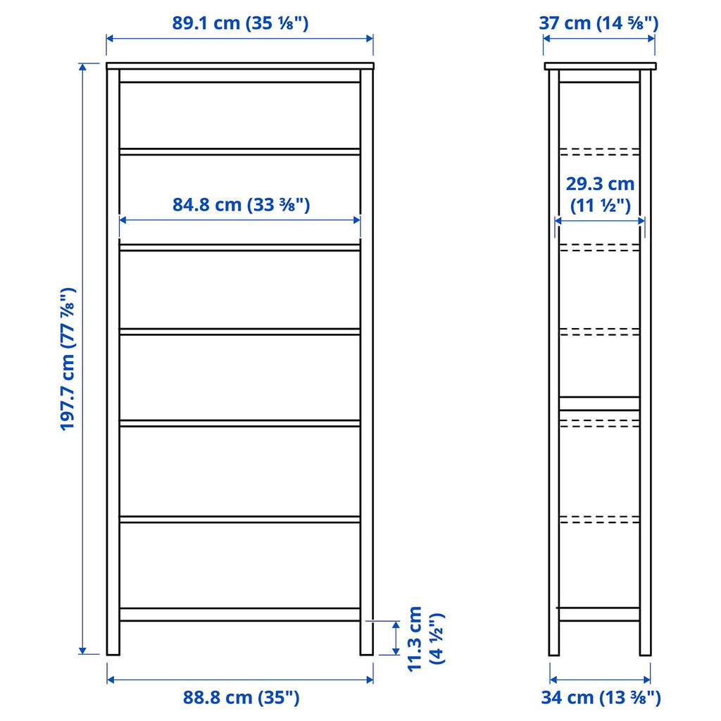 HEMNES Bibliothèque 90x197 cm