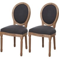Chaises Médaillon en Bois Lot de 2 56x49 cm