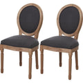 Chaises Médaillon en Bois Lot de 2 56x49 cm