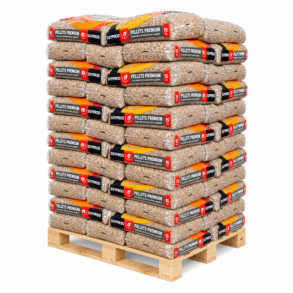 Granulés de Bois Palette 72 Sacs 15 kg