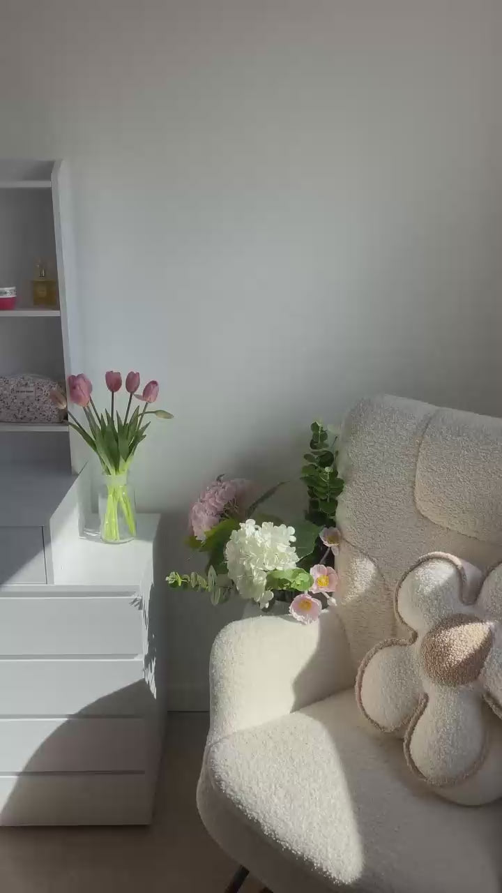 Coiffeuse Contemporaine avec Miroir LED 6 Tiroirs 118x40 cm