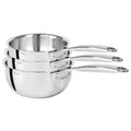 Lot de 3 Casseroles en Inox