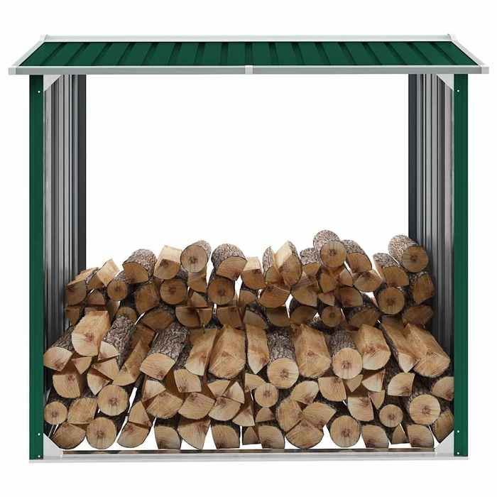 Abri de Stockage de Bois Acier Galvanisé 172x91x154 cm EU481930