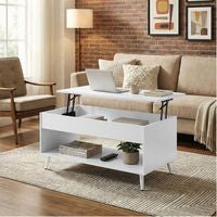 Table Basse Relevable avec Rangement 100x50 cm