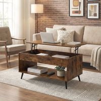 Table Basse Relevable avec Rangement 100x50 cm