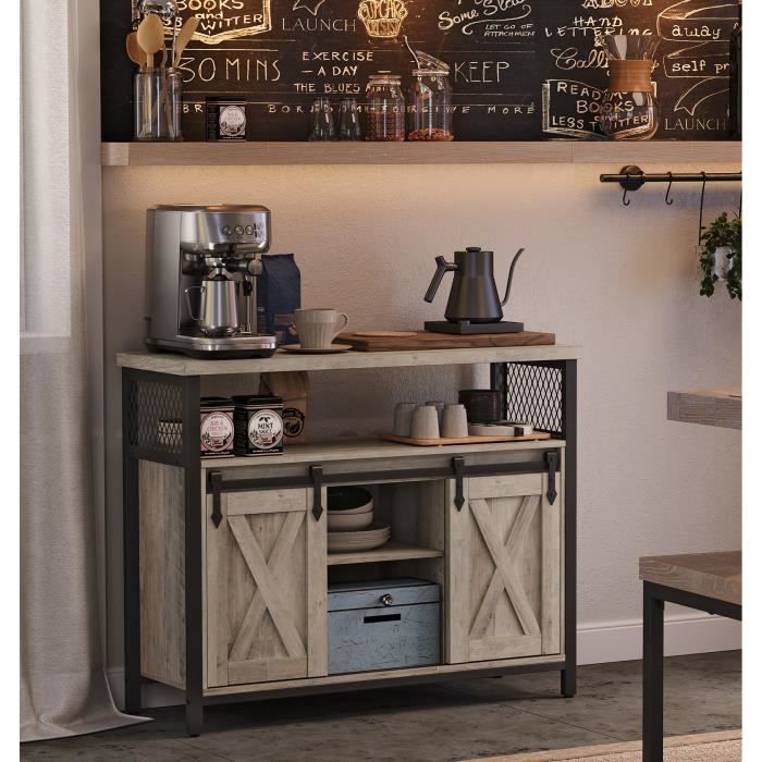 Buffet de Salle à Manger 2 Portes Coulissantes 100x33x80 cm
